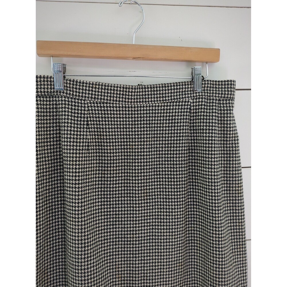 Vintage sag harbor 16w wool blend houndstooth skirt fall